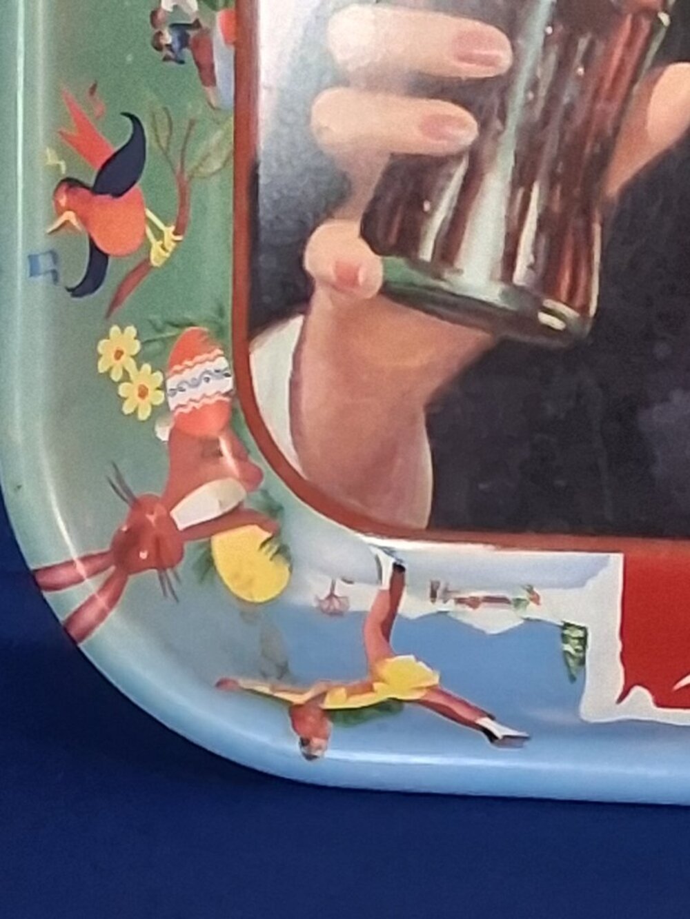 Vintage 1953 Coca-Cola Menu Girl Metal Serving Tray Thirst Knows No Season - Picture 3 of 11